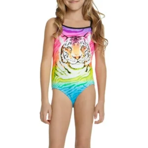 Op Girls' Sorbet Tiger One Piece Swimsuit