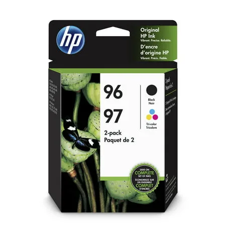HP 96/97 Ink Cartridges - Black, Tri-color, 2 Cartridges (C9353FN)