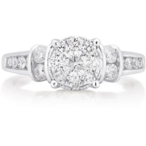 1 Carat T.W. Round Diamond 10kt White Gold Engagement Ring