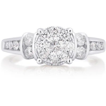 1 Carat T.W. Round Diamond 10kt White Gold Engagement Ring