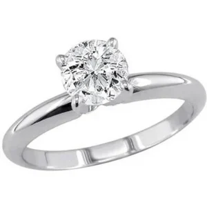 1 Carat T.W. Round Diamond Solitaire 10kt White Gold Ring