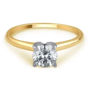 1/2 Carat T.W. Diamond 14kt Yellow Gold Solitaire Ring