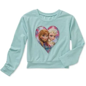 Disney Frozen Heart Girls' Graphic Sweater