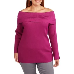 Heart and Crush Women's Plus Off the Shoulder Sweater