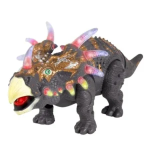 Best Choice Products Walking Dinosaur Triceratops Toy Figure with Many Lights & Sounds, Real Movement