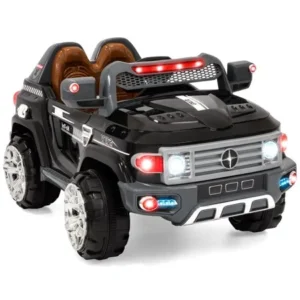 Best Choice Products 12V Kids Remote Control Truck SUV Ride On Car w/ 2 Speeds, LED Lights, MP3, Parent Control - Black