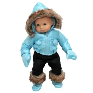 The Queen's Treasures 15 Inch Doll Clothes Blue Snow Suit Jacket, Pants, Mittens & Boots Compatible for use with American Girl Bitty Baby & Bitty Twins Dolls