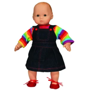 15" Doll Clothes for American Girl Bitty Baby & Bitty Twins Rainbow Outfit Skirt Shirt and Shoes