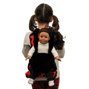 Lady Bug Red & Black Childs Backpack Doll Carrier & Sleeping Bag Clothes & Accessory Storage for 18" Dolls