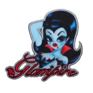 Retro Glampire Sexy Vampire Girl Cute Horror Apparel Iron On Applique Patch