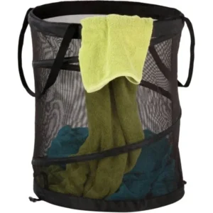 Honey Can Do Breathable Large Mesh Pop-Up Hamper with Handles, Multicolor