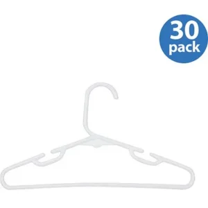 Honey Can Do Kids Clothes Hangers with Notch, Tubular, 30pk