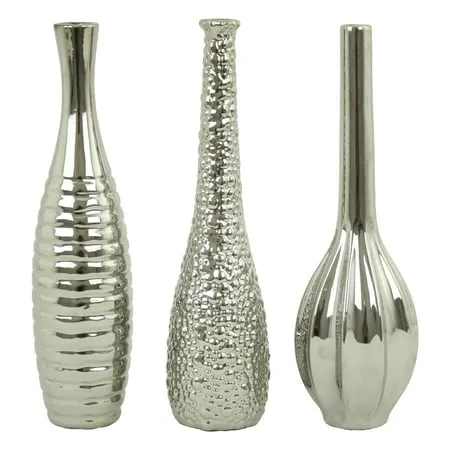 Tianna Silver Vases (Set of 3)