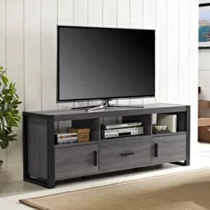 "apartment AH City Grove Black and Charcoal TV Stand for TVs up to 65"""