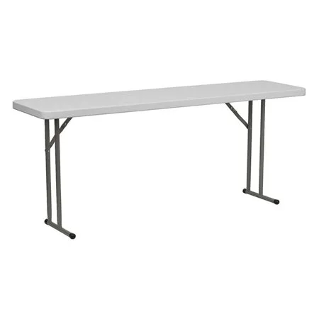 Flash Furniture 18" x 72" Plastic Folding Training Table, White