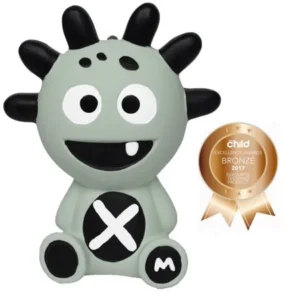 AWARD WINNING BABY TOY: The Mibblers Baby Infant Toy Toddler Toy Rubber Teething Toy Monster Baby Teether Grey - Favorite Teething Toy