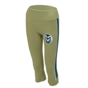 Colorado State Rams Twin Vision Activewear Womens Yoga Capri Pant (Gold)