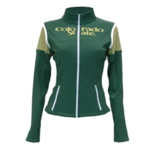 Colorado State Rams Twin Vision Activewear Womens Yoga Jacket (Green)