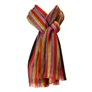 Amtal Women Multi Color Stripes Design Pashmina Shawl Oblong Casual Soft Scarf