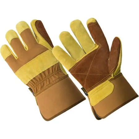 Hands On Premium Suede Double Leather Palm Work Glove