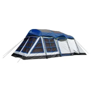 Tahoe Gear Glacier 20 x 12" 14-Person 3-Season Family Cabin Tent, Blue and White