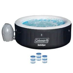 Coleman SaluSpa 71 x 26" Inflatable Spa 4-Person Hot Tub w/ 3 Filter Cartridges