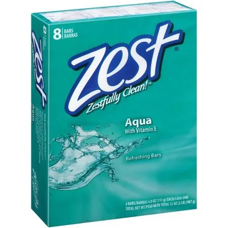 Zest Zestfully Clean Aqua Refreshing Bars, 4.0 oz, 8 count