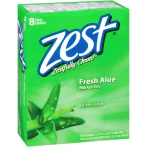 Zest Fresh Aloe Refreshing Bar Soap, 4 oz, 8 count