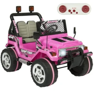 Best Choice Products 12V Ride On Car Truck w/ Remote Control, Leather Seat, Lights, 2 Speeds - Pink