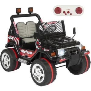 Best Choice Products 12V Ride On Car Truck w/ Remote Control, Leather Seat, Lights, 2 Speeds- Black
