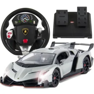 Best Choice Products 1/14 Scale RC Lamborghini Veneno Realistic Driving Gravity Sensor Remote Control Car Silver