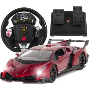 Best Choice Products 1/14 Scale RC Lamborghini Veneno Realistic Driving Gravity Sensor Remote Control Car Red