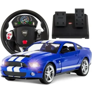 Best Choice Products 1/14 Scale RC Ford Mustang Realistic Driving Gravity Sensor Radio Remote Control Car - Blue