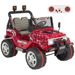Best Choice Products 12V Ride On Car Truck w/ Remote Control, Leather Seat, Lights, 2 Speeds (Spiderman Red)