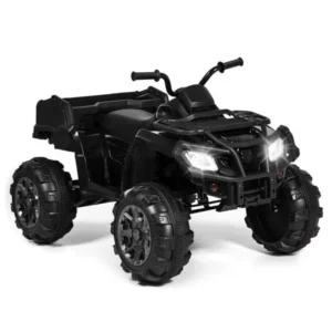 Best Choice Products 12V Kids Powered ATV Quad 4-Wheel Ride On Car w/ 2 Speeds, Spring Suspension, MP3, Storage - Black