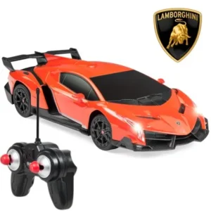 Best Choice Products 1/24 Officially Licensed RC Lamborghini Veneno Sport Racing Car w/ 27MHz Remote Control - Orange