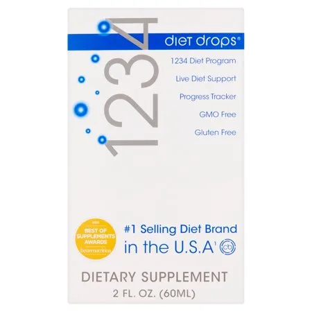 1234 Diet Drops Dietary Supplement, 2 fl oz