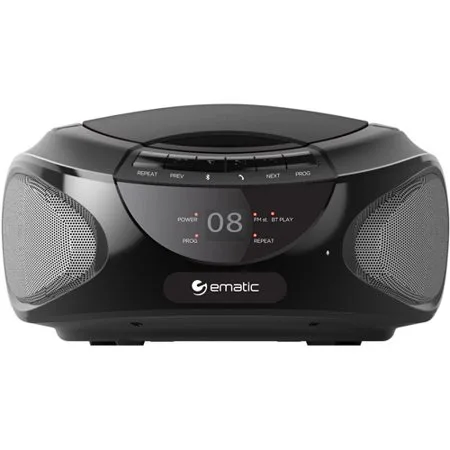 Ematic CD Boombox with AM/FM Radio, Bluetooth Audio and Speakerphone