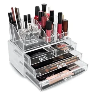 Sorbus Acrylic Cosmetic and Makeup Storage Case Display - Great for Lipsticks, Eye Liners, Nail Polishes, Brushes, and Much More-Space-Saving, Stylish Acrylic Case