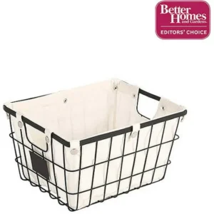 Better Homes and Gardens Small Wire Basket with Chalkboard, Black (1 Piece)