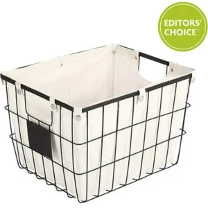 Better Homes and Gardens Medium Wire Basket with Chalkboard, Black