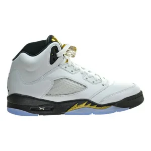 Air Jordan 5 Retro BG Big Kid's Shoes White/Black/Metallic Gold Coin 440888-133 (6 M US)