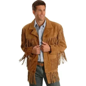 liberty wear men's suede fringe western jacket big and tall 2xl, 3xl - 9927-tobacco_x