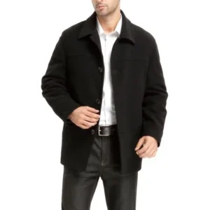 BGSD Mens Matthew Wool Blend Car Coat (Regular & Tall)