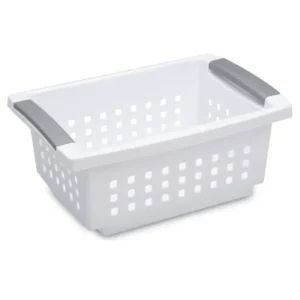 Sterilite Small Stacking Basket, White, Available in Case of 6 or Single Unit