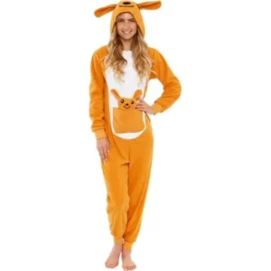 Slim Fit Animal Pajamas - Adult One Piece Cosplay Kangaroo Costume by Silver Lilly