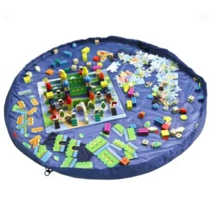 60 Childrens Floor Play Mat In Portable Shoulder Bag Toddlers Kids Toy Storage Organizer Net