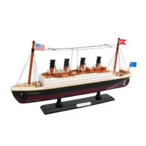 RMS Titanic 14" - Wooden Titanic Model Ship - Titanic Toy For Children - Titanic Gifts And Memorablia - Small Titanic Ship Replica - RMS Titanic Cru