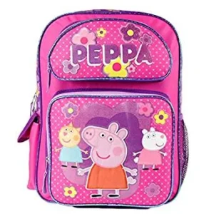 Backpack - Peppa Pig - Pink 16" Large School Bag New 107431