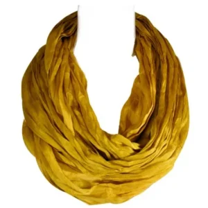 WrapablesÂ® Lightweight Silky Soft Infinity Loop Scarf, Gold Yellow